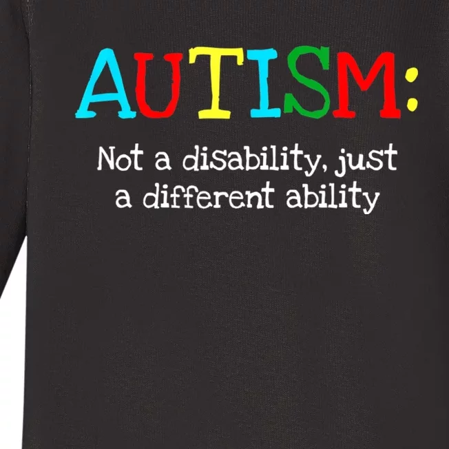 Autistic Gifts Adult Different Ability Autism Awareness Baby Long Sleeve Bodysuit