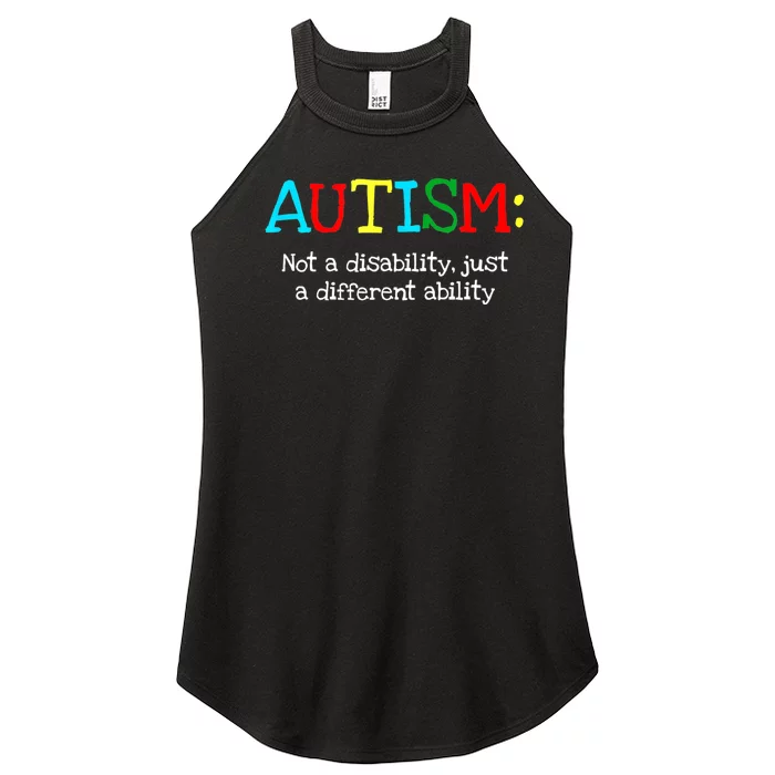 Autistic Gifts Adult Different Ability Autism Awareness Women’s Perfect Tri Rocker Tank