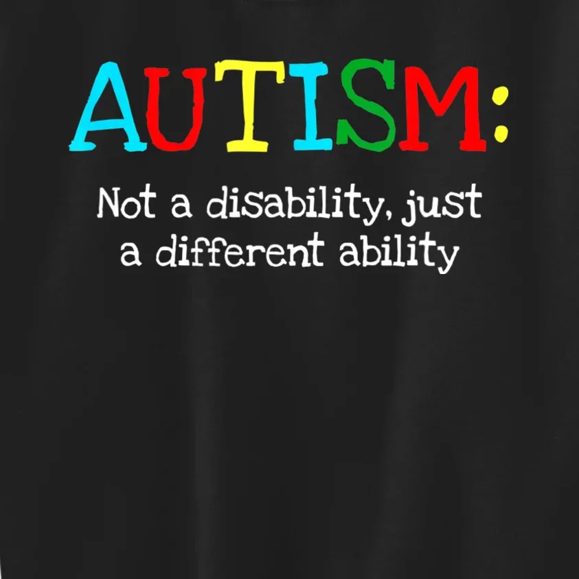 Autistic Gifts Adult Different Ability Autism Awareness Kids Sweatshirt