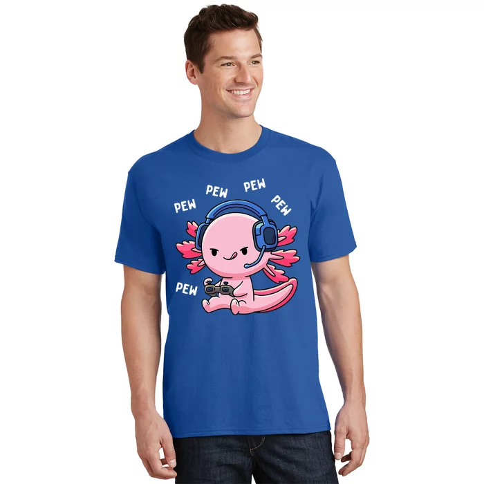 Axolotl Gaming Anime Video Game Pew Gamer T-Shirt