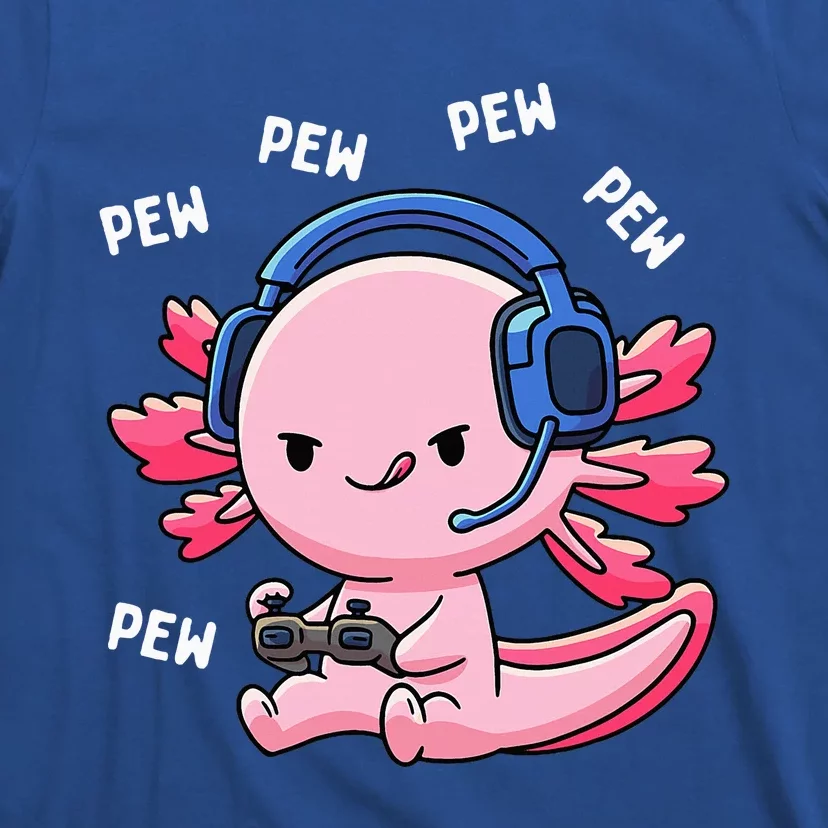 Axolotl Gaming Anime Video Game Pew Gamer T-Shirt