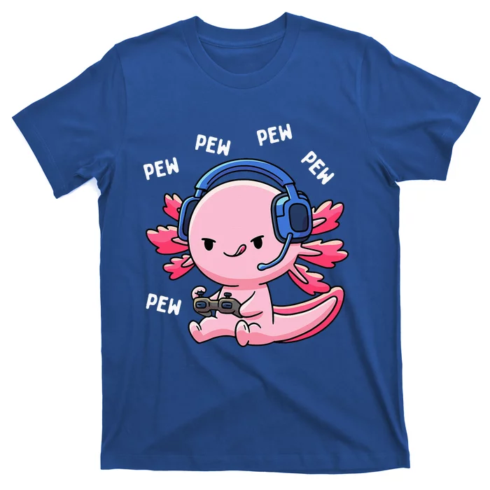 Axolotl Gaming Anime Video Game Pew Gamer T-Shirt