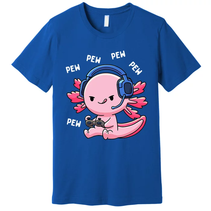 Axolotl Gaming Anime Video Game Pew Gamer Premium T-Shirt