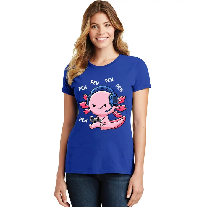 Axolotl Gaming Anime Video Game Pew Gamer Women's T-Shirt