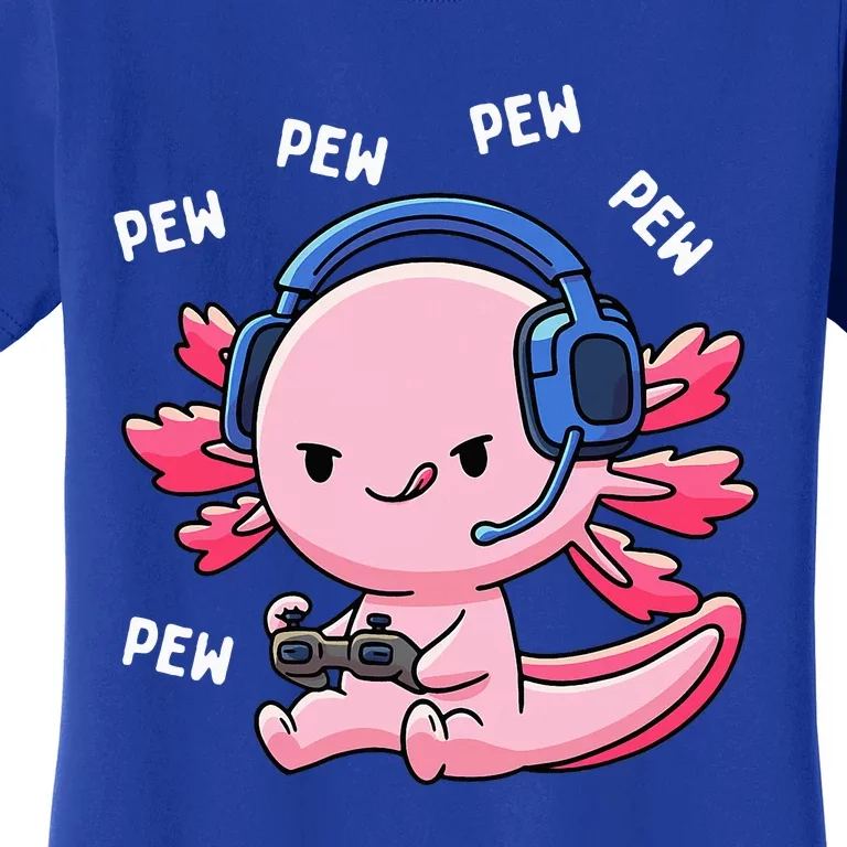 Axolotl Gaming Anime Video Game Pew Gamer Women's T-Shirt