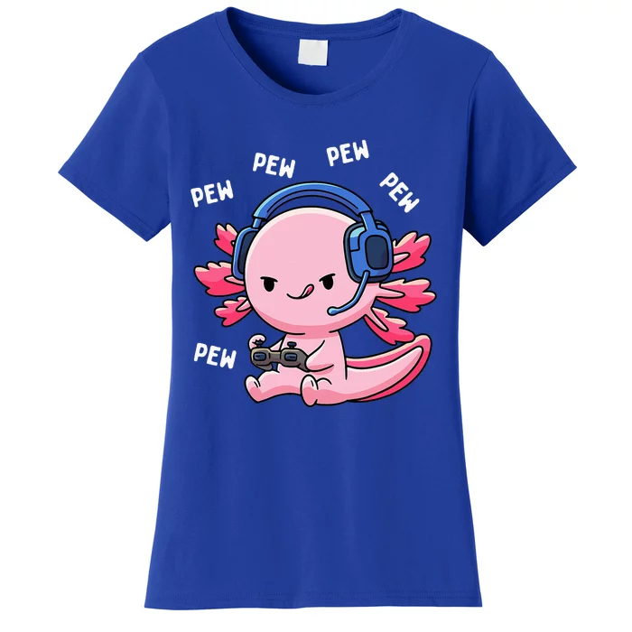 Axolotl Gaming Anime Video Game Pew Gamer Women's T-Shirt