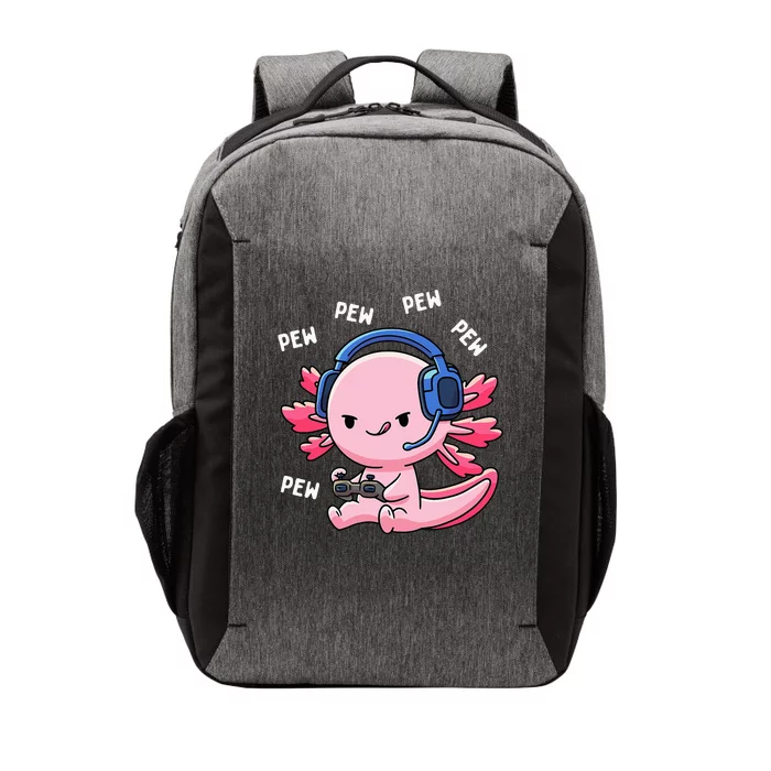 Axolotl Gaming Anime Video Game Pew Gamer Vector Backpack