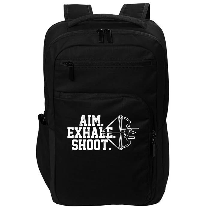 Archery Gift Aim Exhale Shoot Bow Hunting Archer Gift Impact Tech Backpack