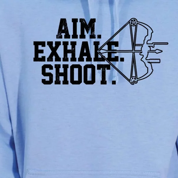 Archery Gift Aim Exhale Shoot Bow Hunting Archer Gift Unisex Surf Hoodie