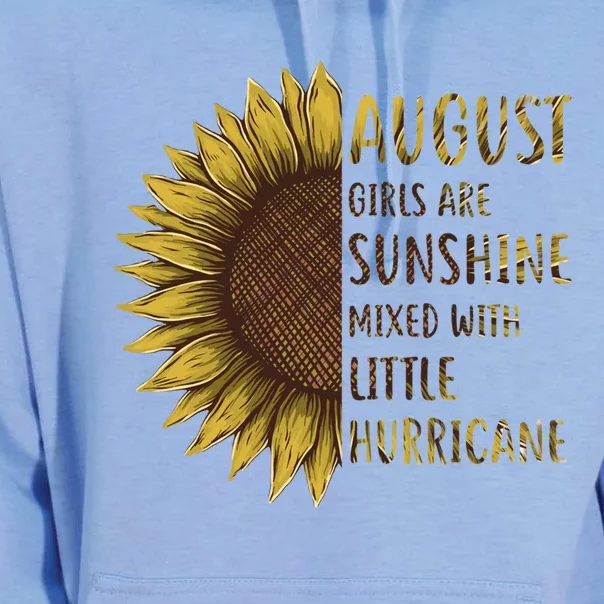 August Girls Are Sunshine Mixed Little Hurricane Sunflower Meaningful Gift Unisex Surf Hoodie