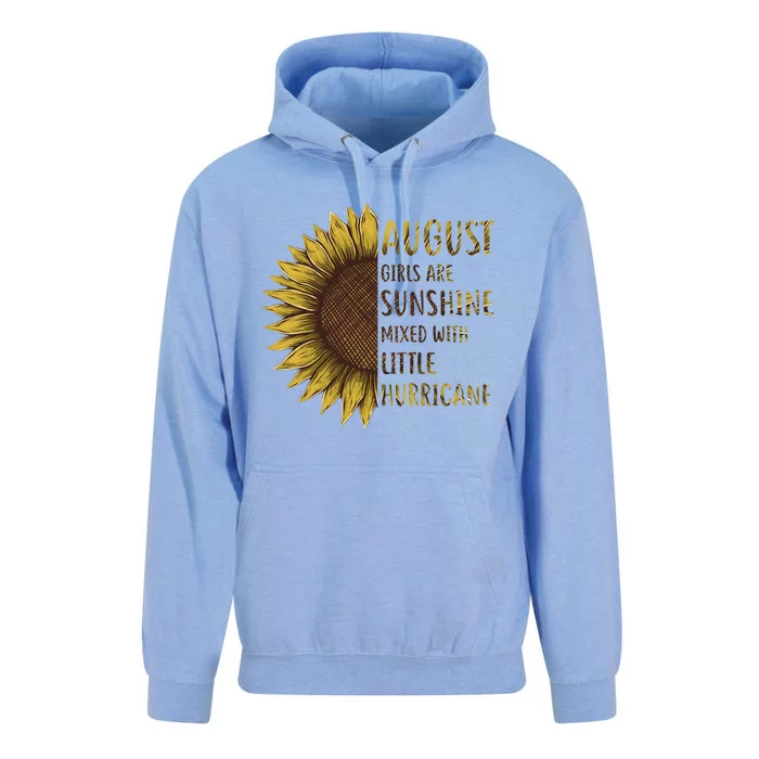 August Girls Are Sunshine Mixed Little Hurricane Sunflower Meaningful Gift Unisex Surf Hoodie