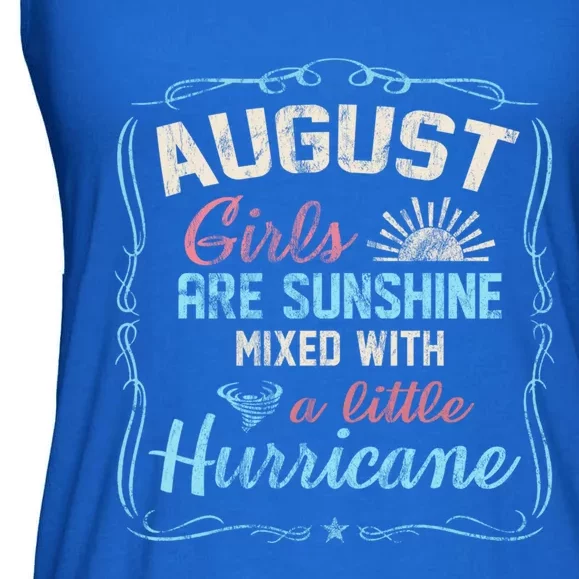 August Girls Are Sunshine Mixed With A Little Hurricane Cute Gift Ladies Essential Flowy Tank