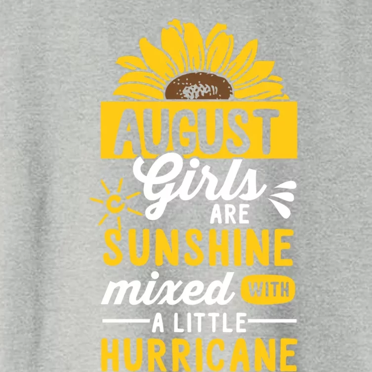 August Girls Are Sunshine Mixed With Little Hurricane Gift Women's Crop Top Tee