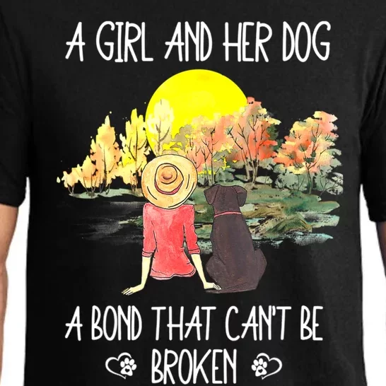 A Girl And Her Dog A Bond That Can't Be Broken Cute Pajama Set