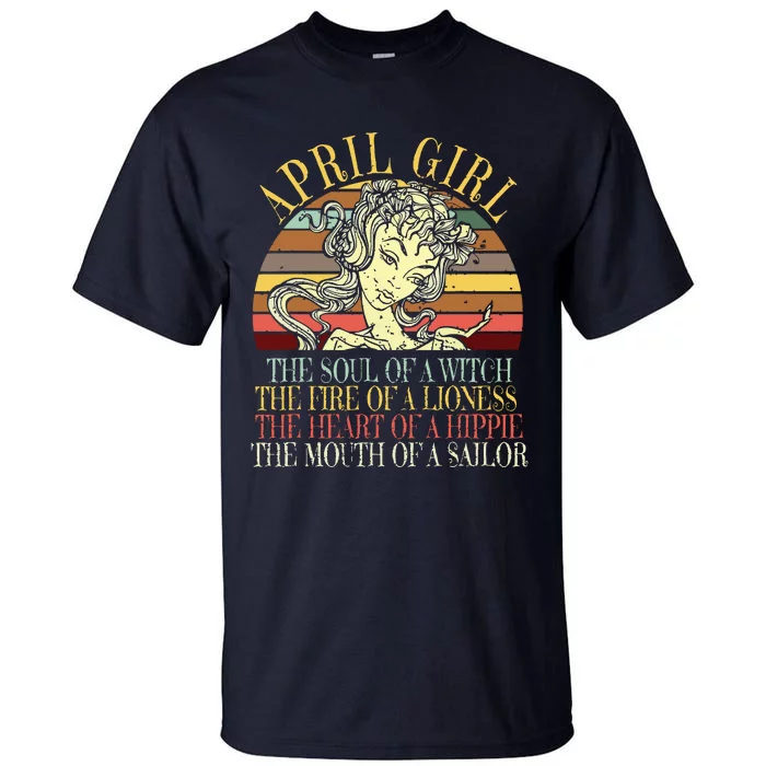 April Girl Aries Taurus Birthday Women Horoscope Zodiac Tall T-Shirt