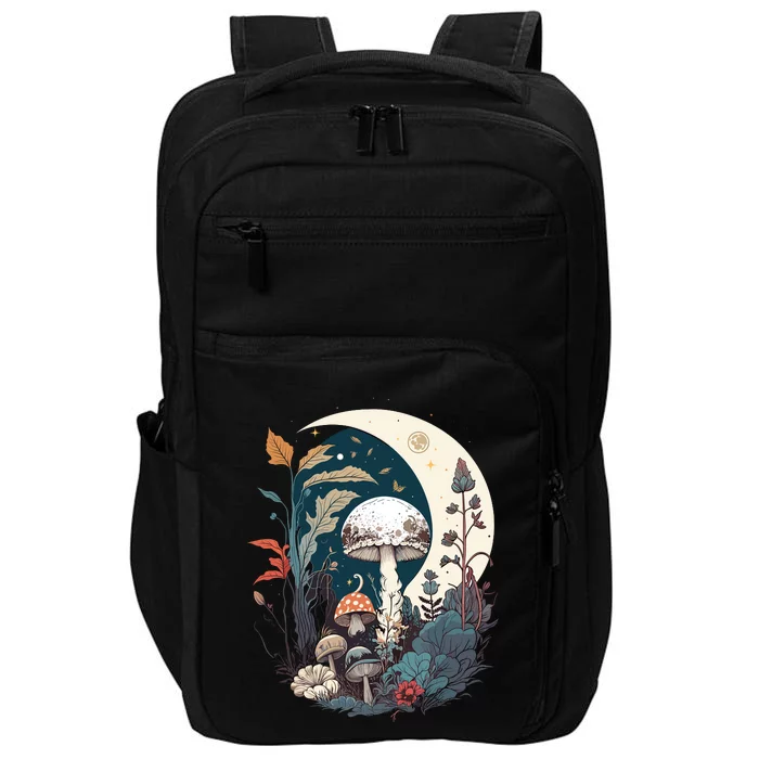 Aesthetic Goblincore And Dark Cottagecore Mushroom Impact Tech Backpack