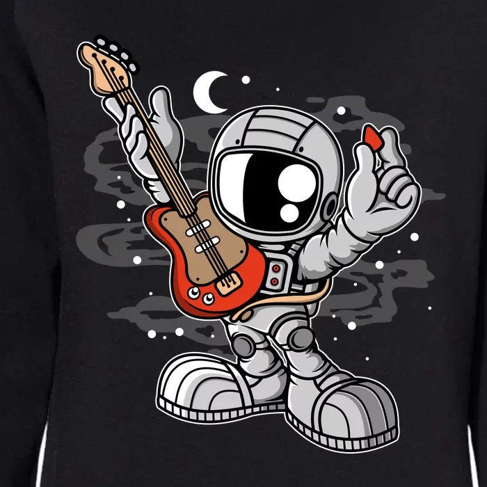 Astronaut Guitar Womens California Wash Sweatshirt