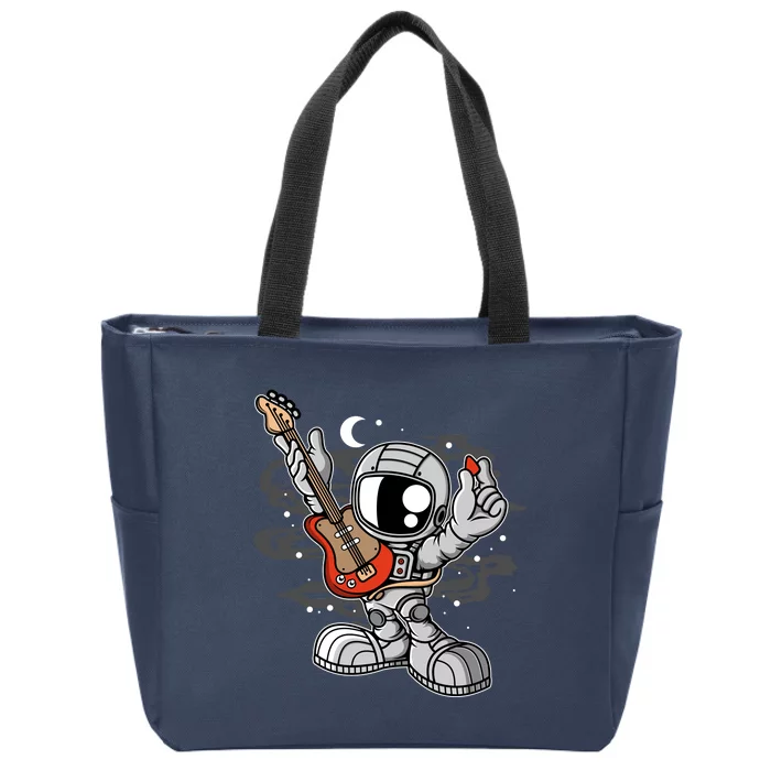 Astronaut Guitar Zip Tote Bag