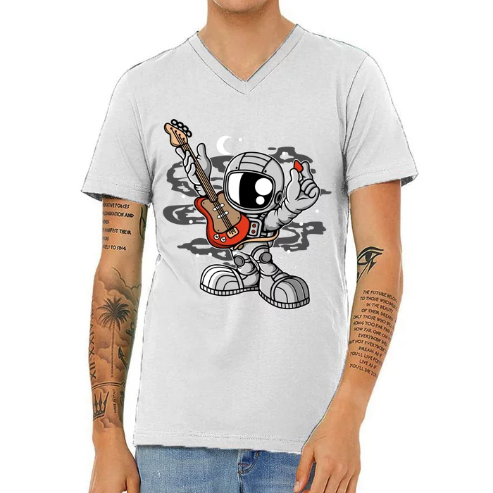 Astronaut Guitar V-Neck T-Shirt