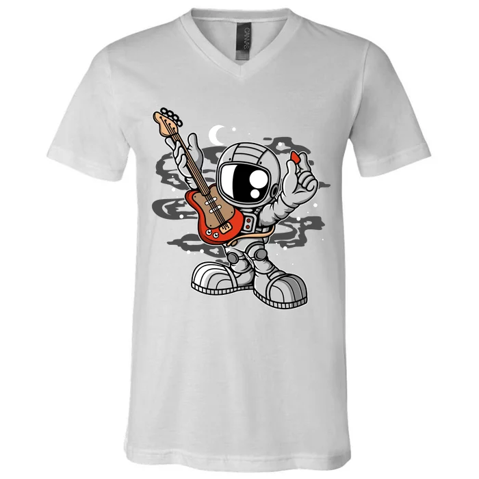 Astronaut Guitar V-Neck T-Shirt