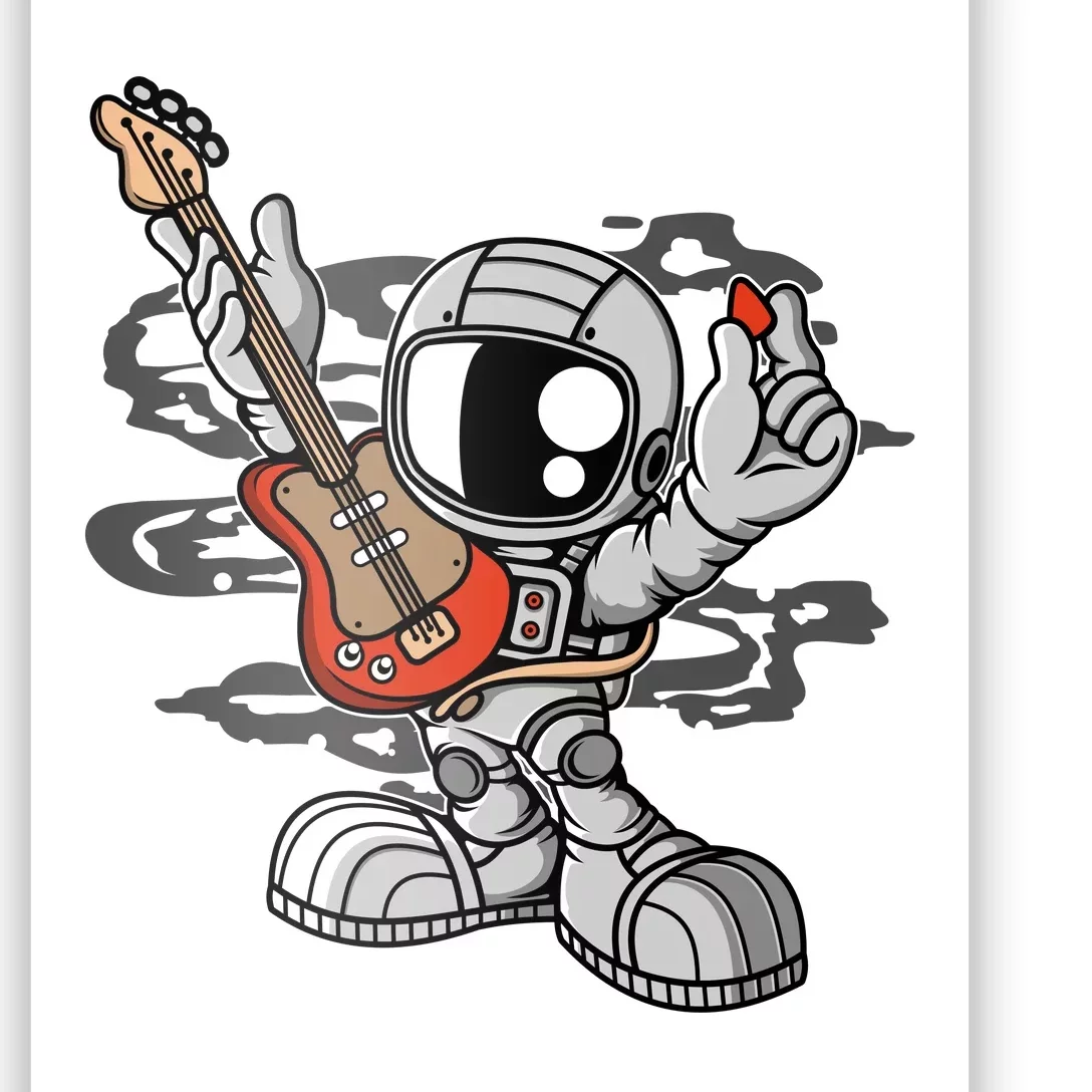 Astronaut Guitar Poster