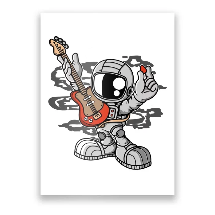 Astronaut Guitar Poster