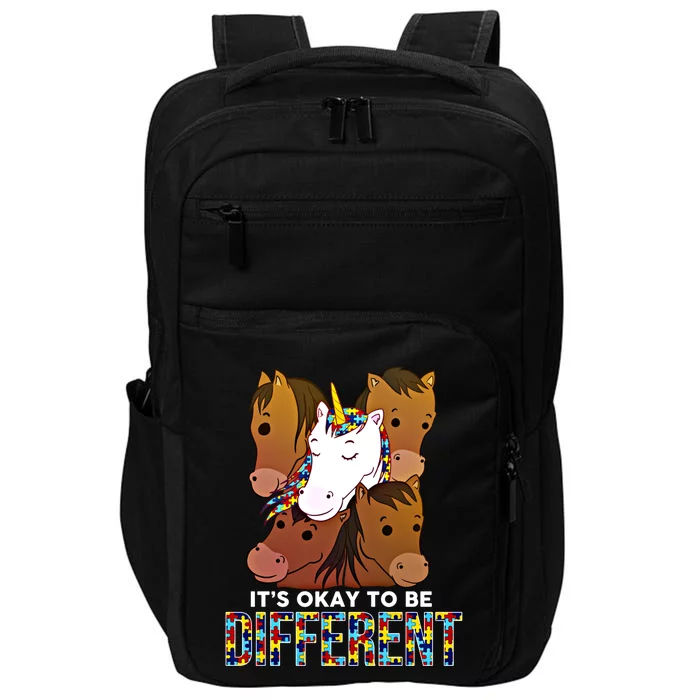 Autism Gift Awareness Unicorn Its Ok To Be Different Impact Tech Backpack