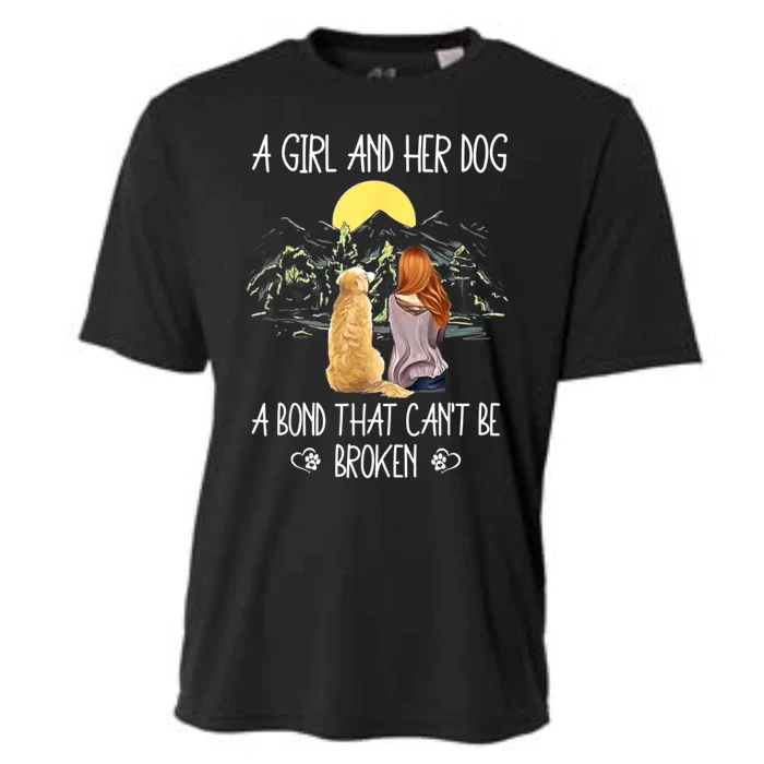 A Girl And Her Dog A Bond That Can't Be Broken Cooling Performance Crew T-Shirt