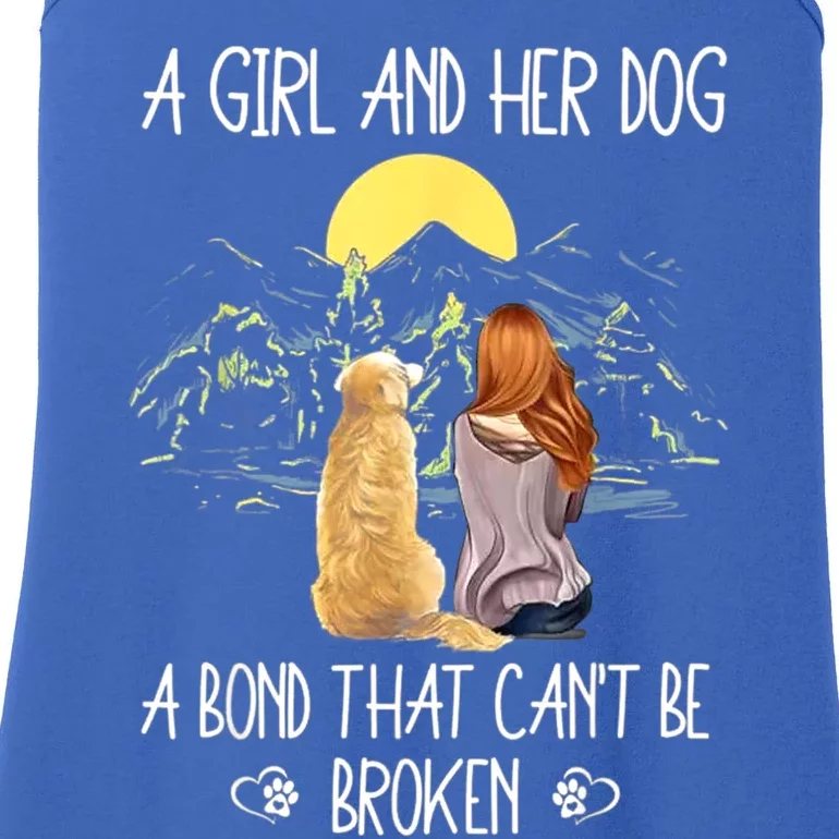 A Girl And Her Dog A Bond That Can't Be Broken Ladies Essential Tank