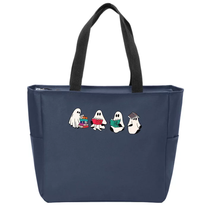 Acotar Ghost Acotar Bookish Ghost Zip Tote Bag