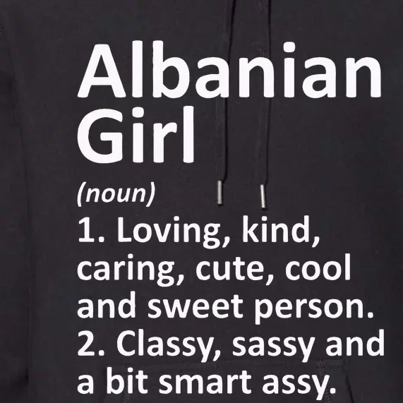 ALBANIAN GIRL ALBANIA Gift Funny Country Home Roots Descent Premium Hoodie