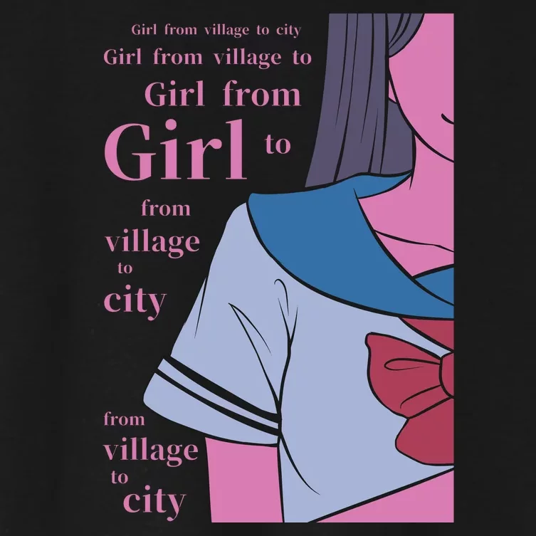 Anime Girl Women's Crop Top Tee