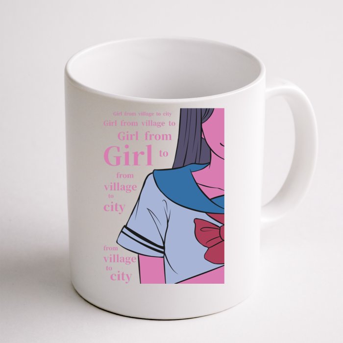 Anime Girl Front & Back Coffee Mug