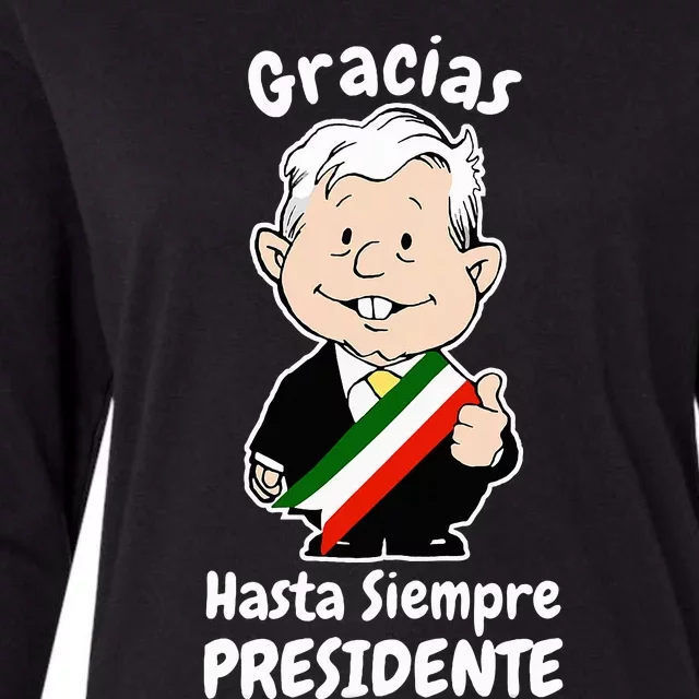 Amlo Gracias Amlito Hasta Siempre Presidente Mexican Amlove Womens Cotton Relaxed Long Sleeve T-Shirt