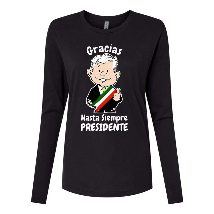 Amlo Gracias Amlito Hasta Siempre Presidente Mexican Amlove Womens Cotton Relaxed Long Sleeve T-Shirt