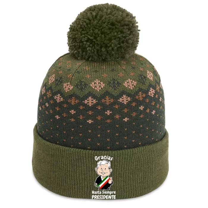 Amlo Gracias Amlito Hasta Siempre Presidente Mexican Amlove The Baniff Cuffed Pom Beanie