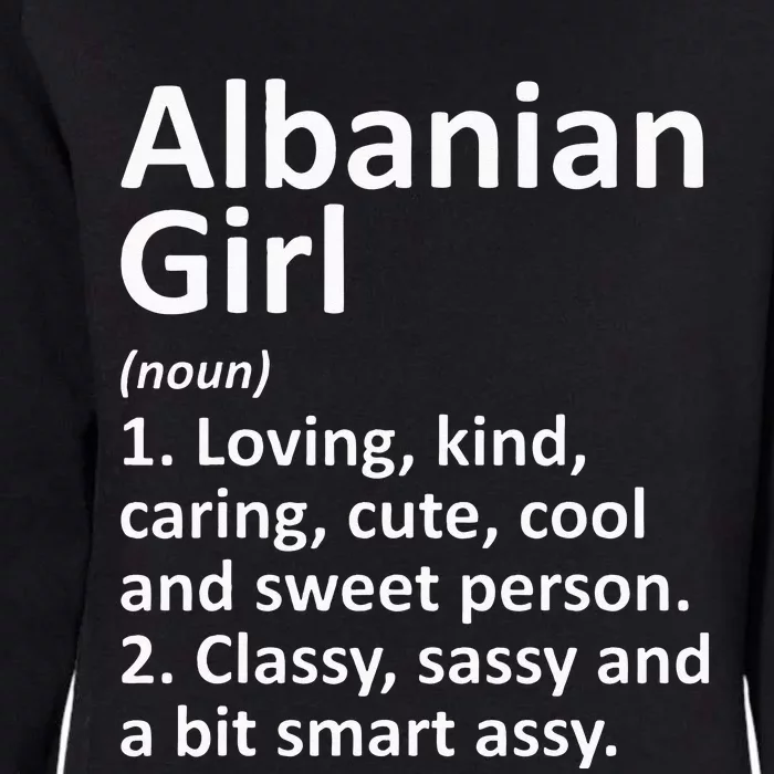 ALBANIAN GIRL ALBANIA Gift Funny Country Home Roots Descent Womens California Wash Sweatshirt