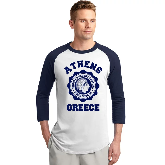 Athens Greece Athena From Ancient Greek Baseball Sleeve Shirt