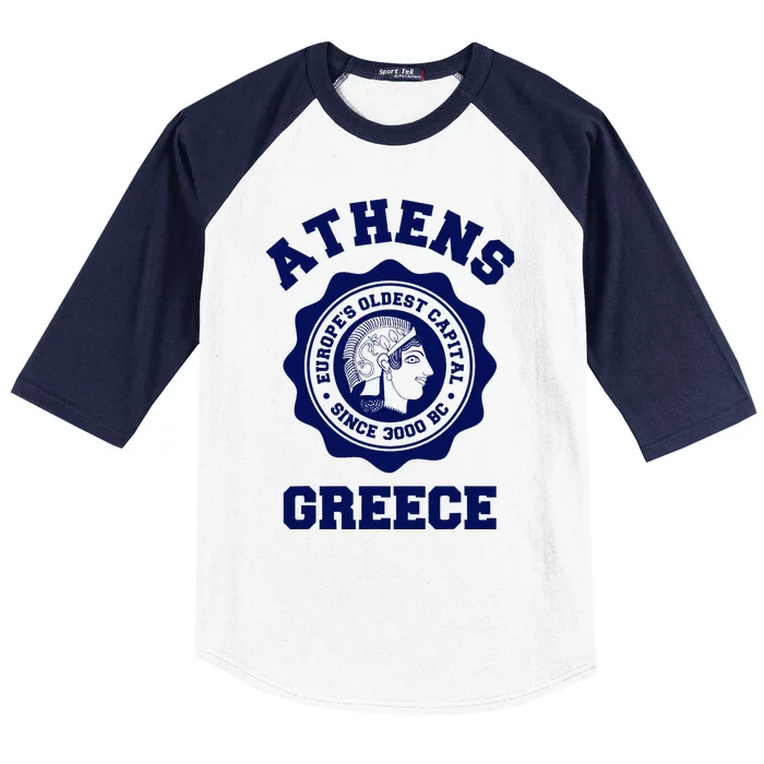 Athens Greece Athena From Ancient Greek Baseball Sleeve Shirt