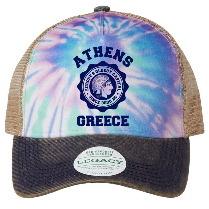 Athens Greece Athena From Ancient Greek Legacy Tie Dye Trucker Hat