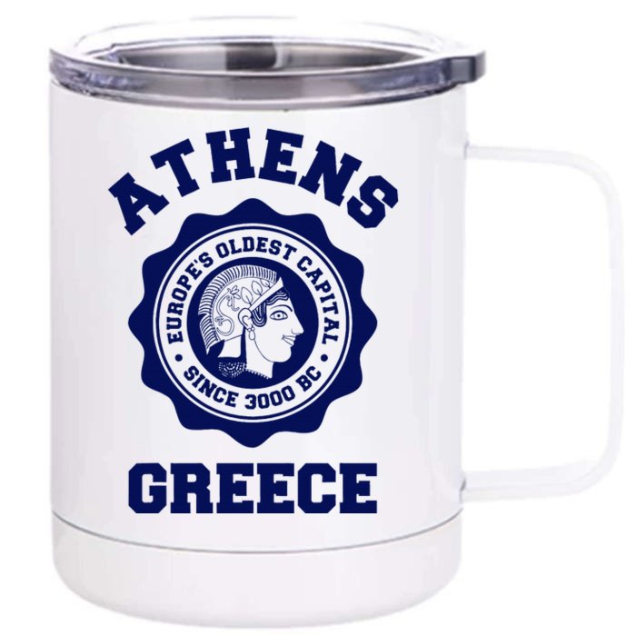 Athens Greece Athena From Ancient Greek Front & Back 12oz Stainless Steel Tumbler Cup