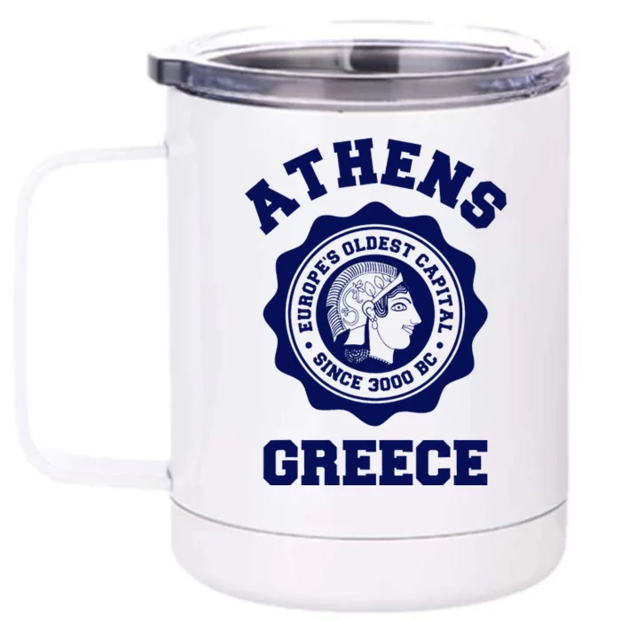 Athens Greece Athena From Ancient Greek Front & Back 12oz Stainless Steel Tumbler Cup