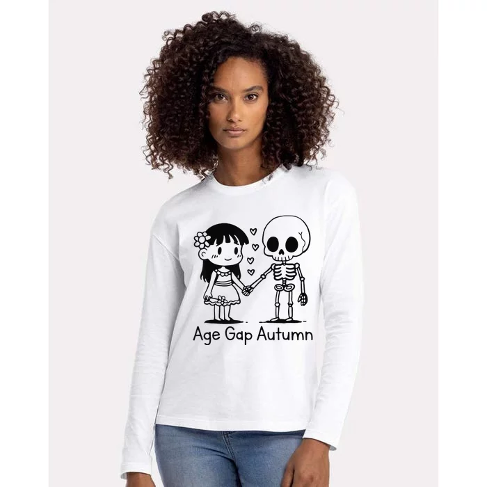 Age Gap Autumn Ghost Womens Cotton Relaxed Long Sleeve T-Shirt