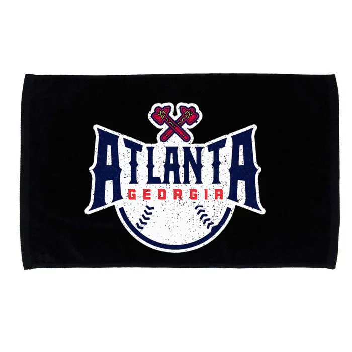 Atlanta Georgia Atl Vintage Baseball Retro Throwback Microfiber Hand Towel