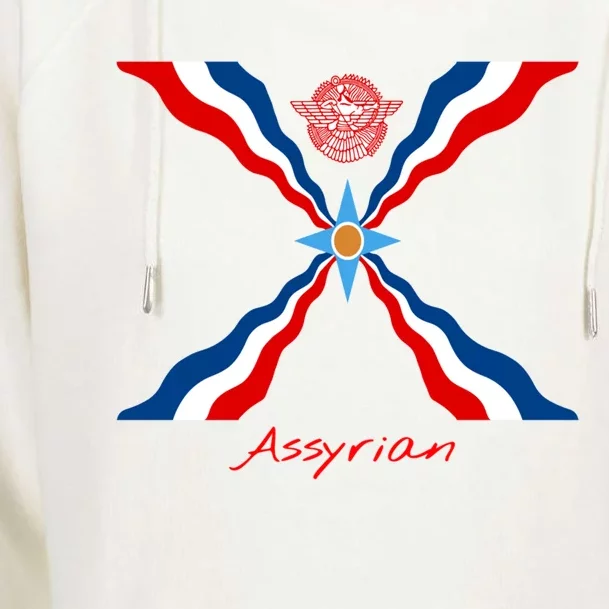 Assyria Gift Assyrian Flag Gift Assyrians Lamassu Gift Womens Funnel Neck Pullover Hood