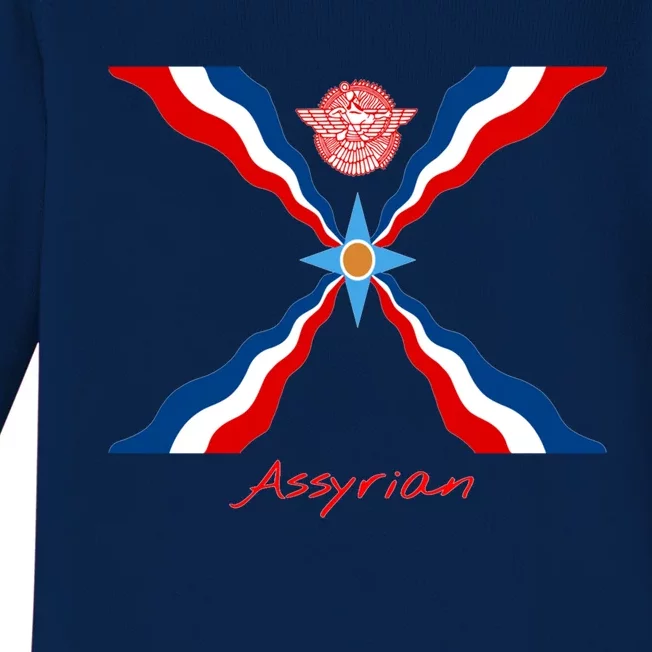 Assyria Gift Assyrian Flag Gift Assyrians Lamassu Gift Baby Long Sleeve Bodysuit