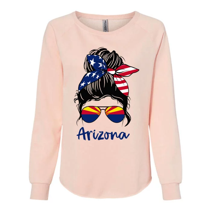 Arizona Girl Arizona Flag State Girlfriend Womens California Wash Sweatshirt