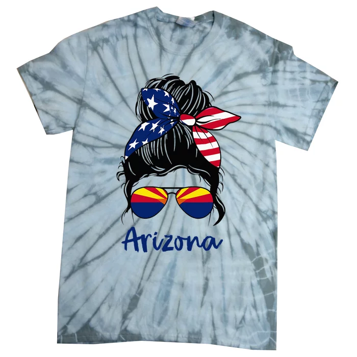 Arizona Girl Arizona Flag State Girlfriend Tie-Dye T-Shirt