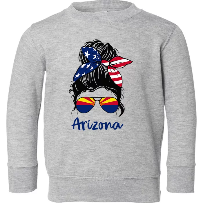 Arizona Girl Arizona Flag State Girlfriend Toddler Sweatshirt