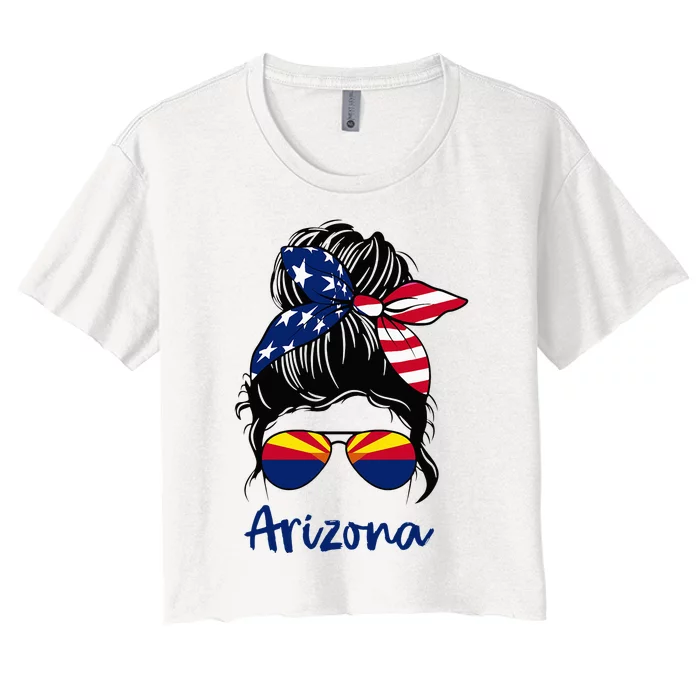 Arizona Girl Arizona Flag State Girlfriend Women's Crop Top Tee